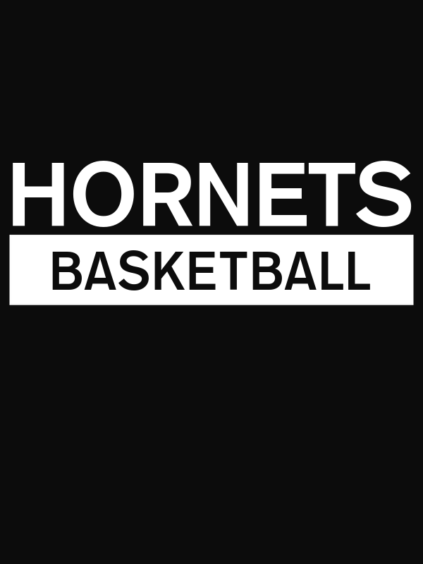 Custom High School Hornets Basketball T-Shirt - Black - Decorate View