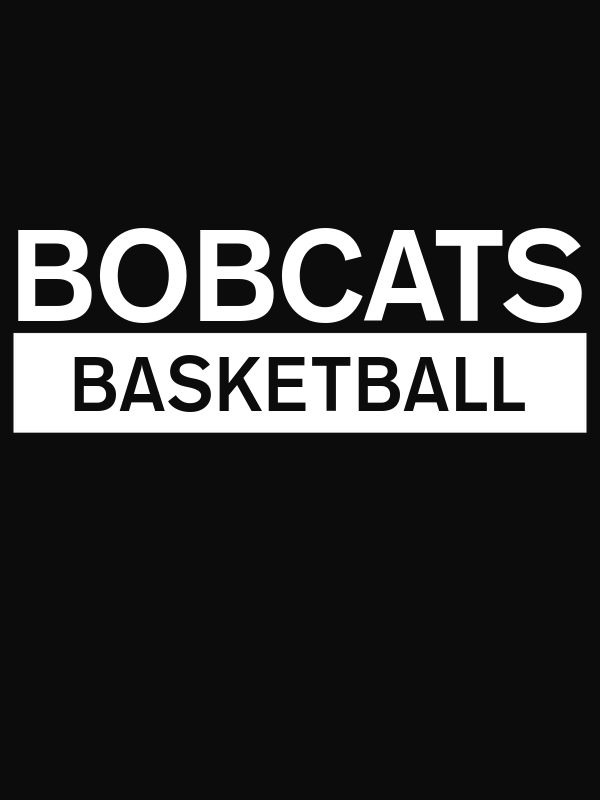 Custom High School Bobcats Basketball T-Shirt - Black - Decorate View