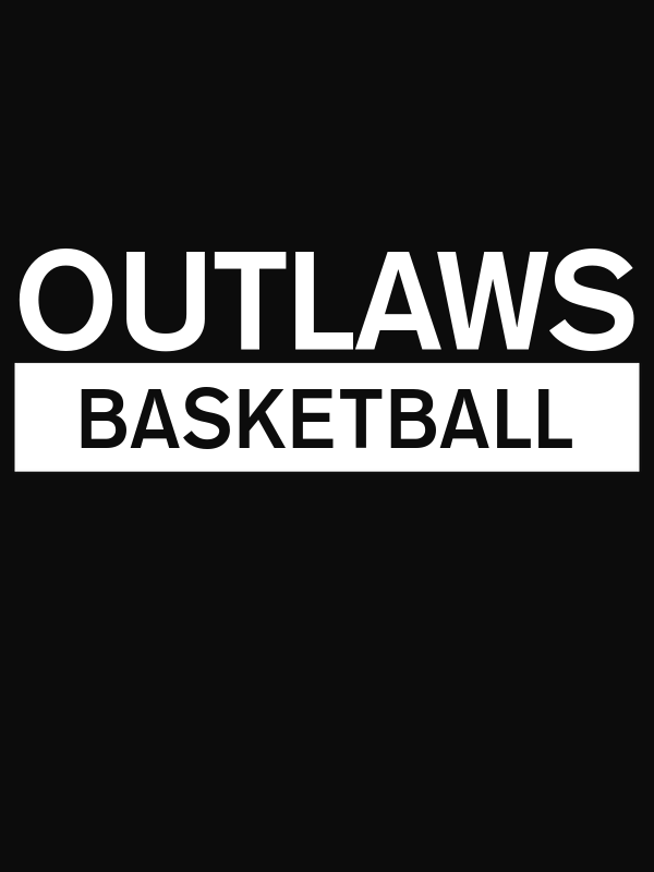 Custom High School Outlaws Basketball T-Shirt - Black - Decorate View