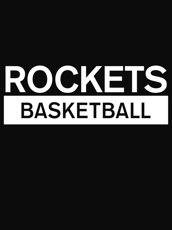 Custom High School Rockets Basketball T-Shirt - Black - Decorate View