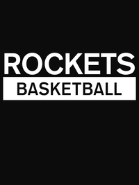 Thumbnail for Custom High School Rockets Basketball T-Shirt - Black - Decorate View