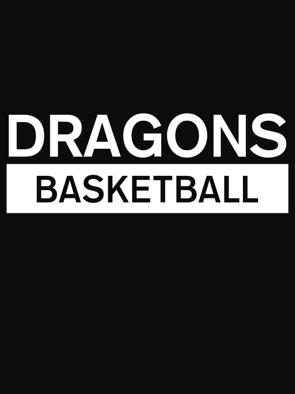 Custom High School Dragons Basketball T-Shirt - Black - Decorate View