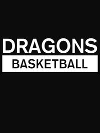 Thumbnail for Custom High School Dragons Basketball T-Shirt - Black - Decorate View