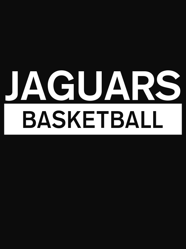 Custom High School Jaguars Basketball T-Shirt - Black - Decorate View