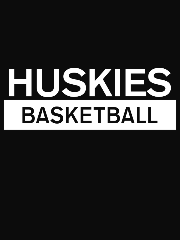 Custom High School Huskies Basketball T-Shirt - Black - Decorate View