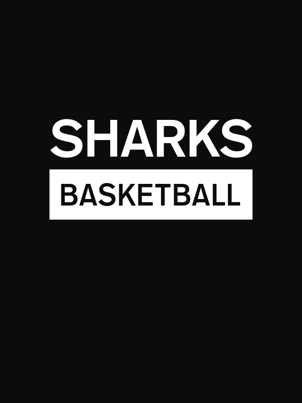 Custom High School Sharks Basketball T-Shirt - Black - Decorate View