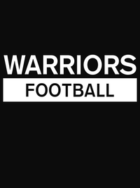 Thumbnail for Custom High School Warriors Football T-Shirt - Black - Decorate View