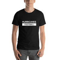 Thumbnail for Custom High School Hurricanes Football T-Shirt - Black - Shirt View