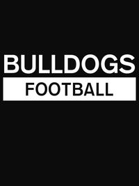 Thumbnail for Custom High School Bulldogs Football T-Shirt - Black - Decorate View