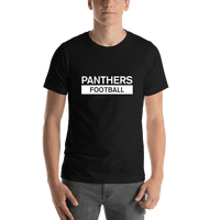 Thumbnail for Custom High School Panthers Football T-Shirt - Black - Shirt View