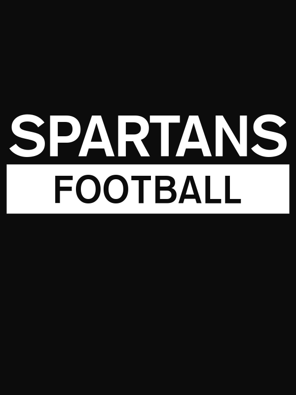 Custom High School Spartans Football T-Shirt - Black - Decorate View