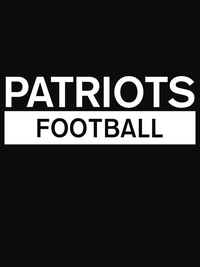 Thumbnail for Custom High School Patriots Football T-Shirt - Black - Decorate View