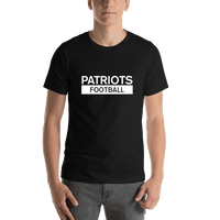 Thumbnail for Custom High School Patriots Football T-Shirt - Black - Shirt View