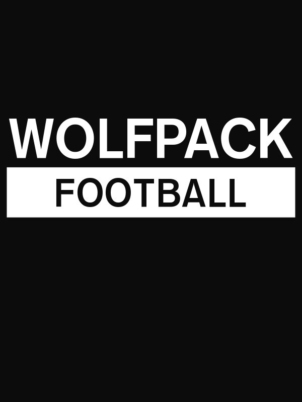 Custom High School Wolfpack Football T-Shirt - Black - Decorate View