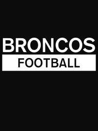 Thumbnail for Custom High School Broncos Football T-Shirt - Black - Decorate View