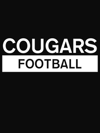 Thumbnail for Custom High School Cougars Football T-Shirt - Black - Decorate View
