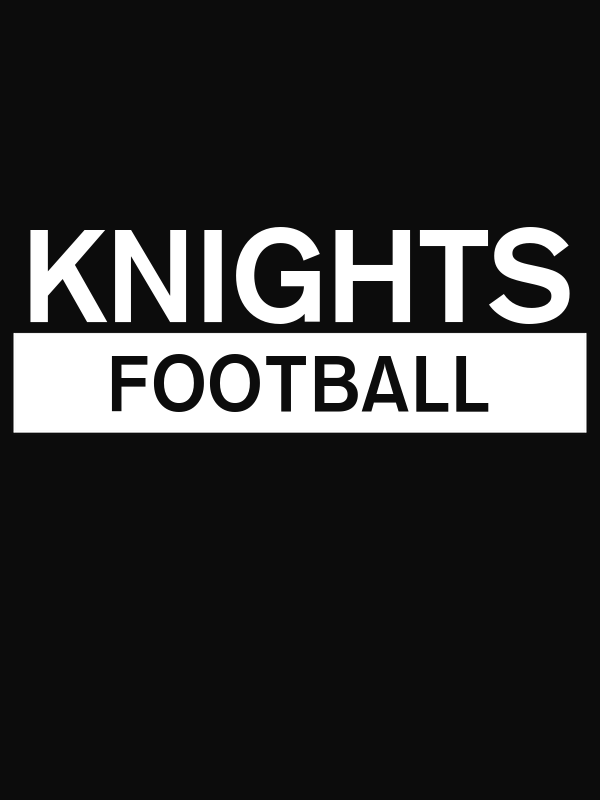 Custom High School Knights Football T-Shirt - Black - Decorate View