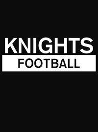 Thumbnail for Custom High School Knights Football T-Shirt - Black - Decorate View