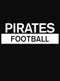 Thumbnail for Custom High School Pirates Football T-Shirt - Black - Decorate View