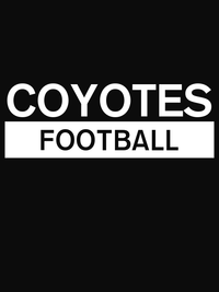 Thumbnail for Custom High School Coyotes Football T-Shirt - Black - Decorate View