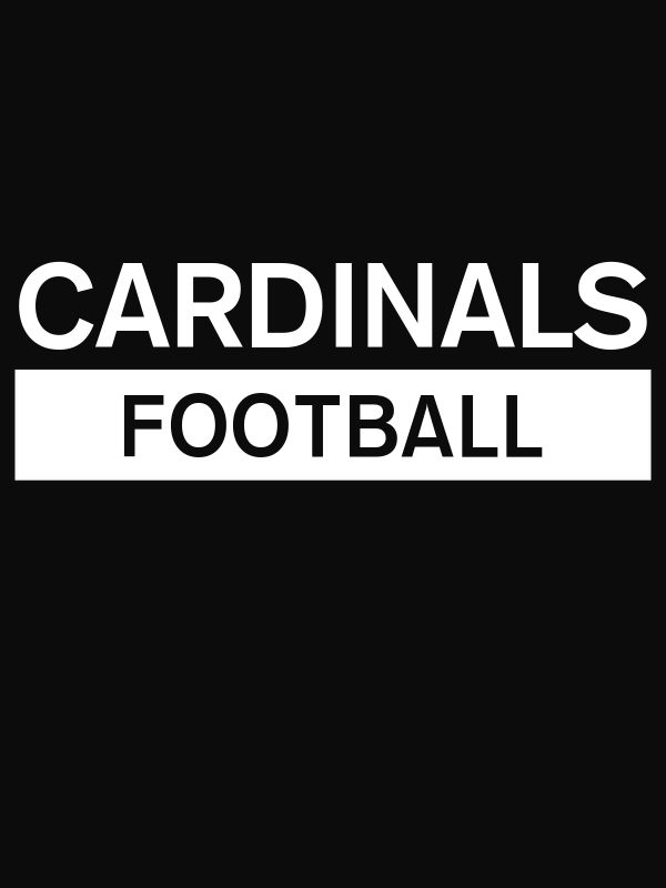 Custom High School Cardinals Football T-Shirt - Black - Decorate View