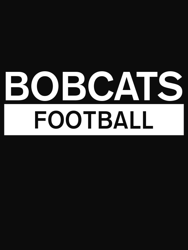 Custom High School Bobcats Football T-Shirt - Black - Decorate View