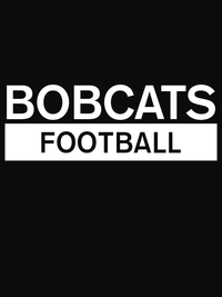 Thumbnail for Custom High School Bobcats Football T-Shirt - Black - Decorate View