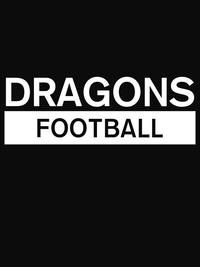 Thumbnail for Custom High School Dragons Football T-Shirt - Black - Decorate View