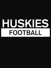Thumbnail for Custom High School Huskies Football T-Shirt - Black - Decorate View