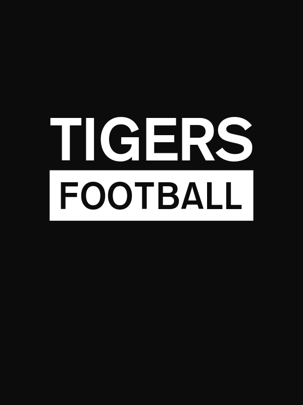 Custom High School Tigers Football T-Shirt - Black - Decorate View