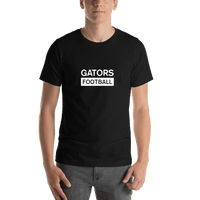 Thumbnail for Custom High School Gators Football T-Shirt - Black - Shirt View