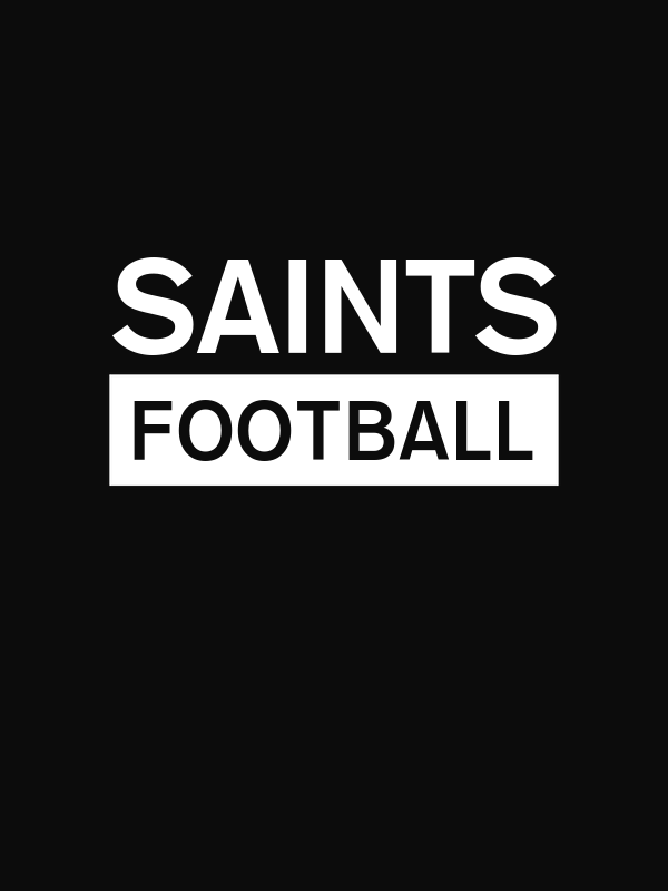 Custom High School Saints Football T-Shirt - Black - Decorate View