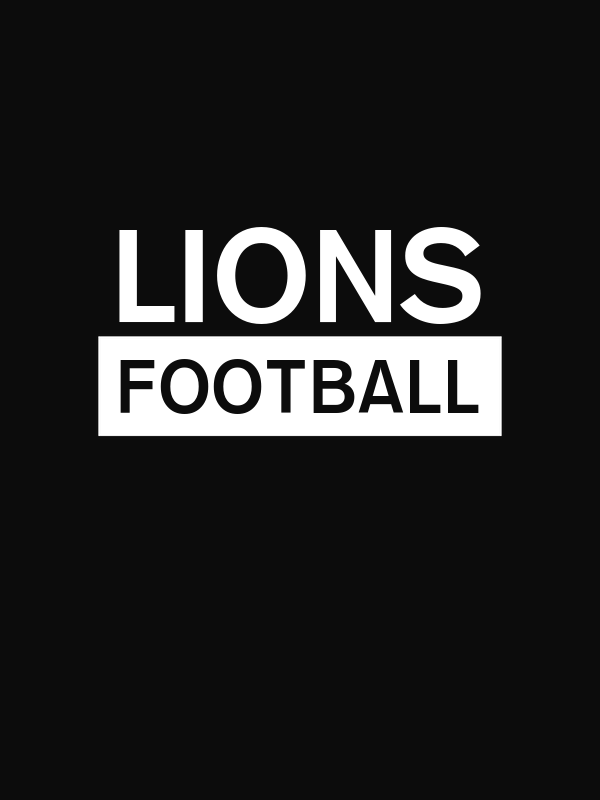 Custom High School Lions Football T-Shirt - Black - Decorate View