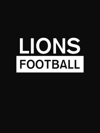 Thumbnail for Custom High School Lions Football T-Shirt - Black - Decorate View