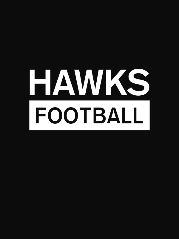 Custom High School Hawks Football T-Shirt - Black - Decorate View