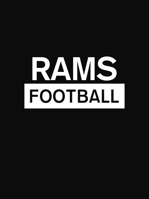 Custom High School Rams Football T-Shirt - Black - Decorate View