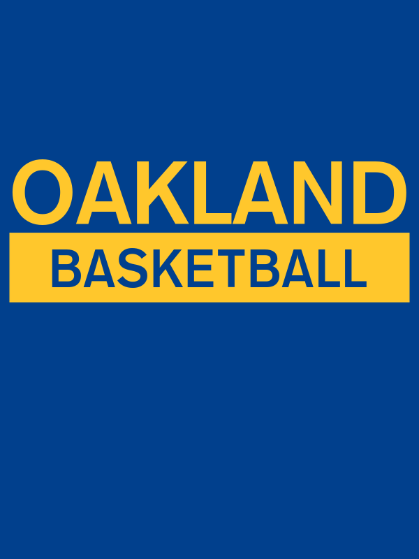 Custom Oakland Basketball T-Shirt - Blue - Decorate View