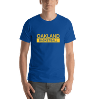 Thumbnail for Custom Oakland Basketball T-Shirt - Blue - Shirt View