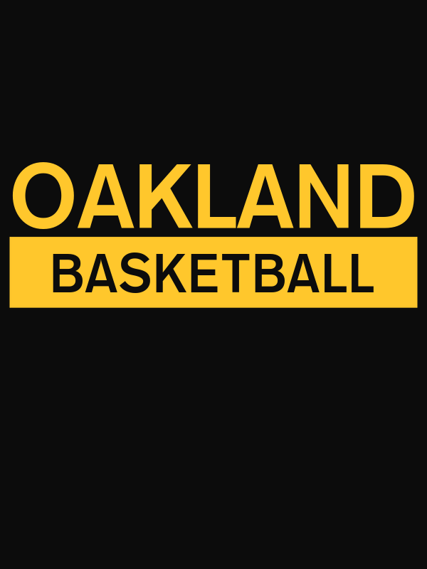 Custom Oakland Basketball T-Shirt - Black - Decorate View