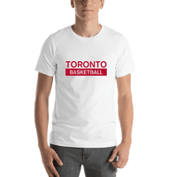 Thumbnail for Custom Toronto Basketball T-Shirt - White - Shirt View