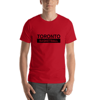 Thumbnail for Custom Toronto Basketball T-Shirt - Red - Shirt View