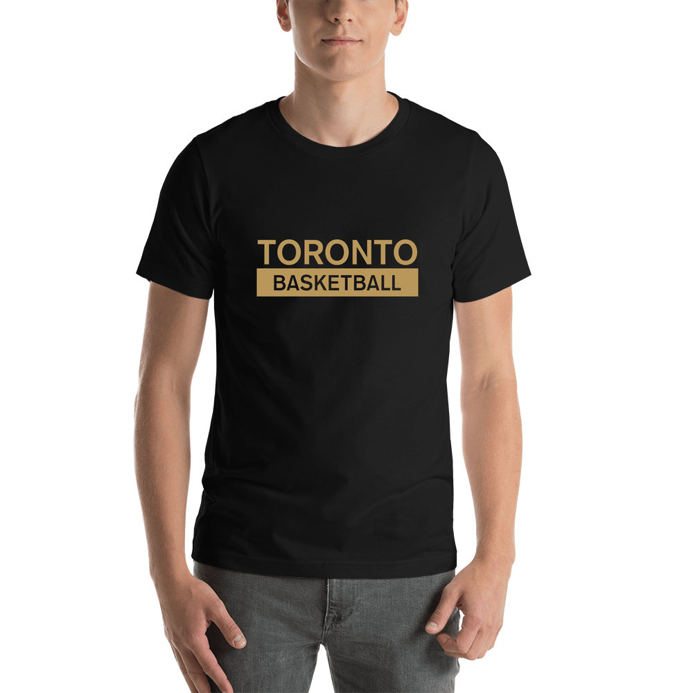 Custom Toronto Basketball T-Shirt - Black - Shirt View