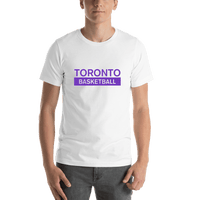 Thumbnail for Custom Toronto Basketball T-Shirt - White - Shirt View