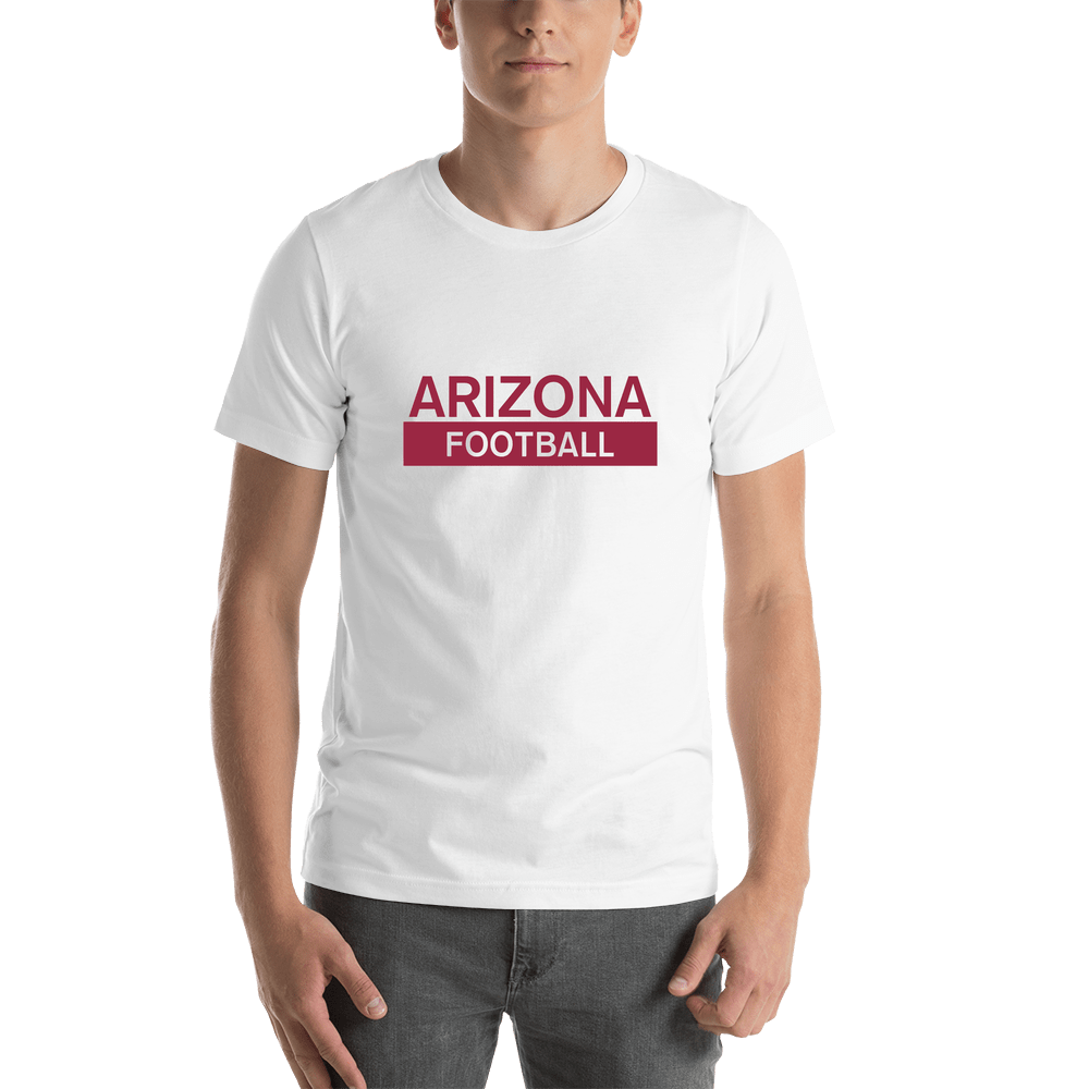 Custom Arizona Football T-Shirt - White - Shirt View
