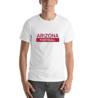 Thumbnail for Custom Arizona Football T-Shirt - White - Shirt View