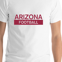 Thumbnail for Custom Arizona Football T-Shirt - White - Shirt Close-Up View