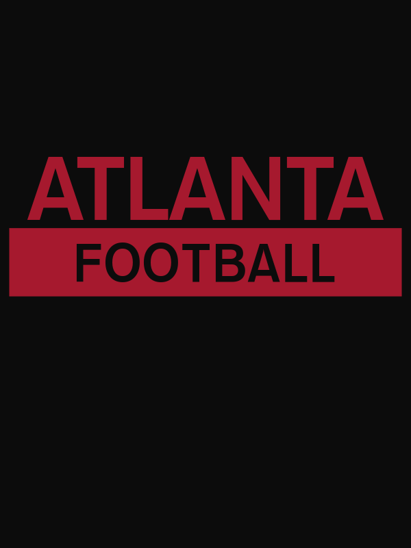 Custom Atlanta Football T-Shirt - Black - Decorate View