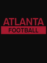 Thumbnail for Custom Atlanta Football T-Shirt - Black - Decorate View