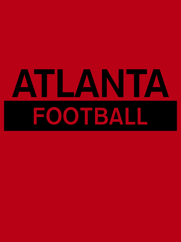 Custom Atlanta Football T-Shirt - Red - Decorate View