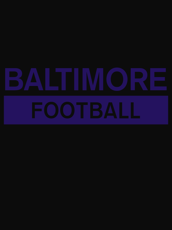 Custom Baltimore Football T-Shirt - Black - Decorate View